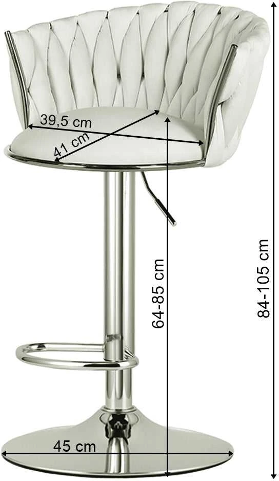 Valora Baro kėdė su reguliuojamu aukščiu ir pasukama sėdyne, smėlinė, 84–105 cm, 2 vnt.