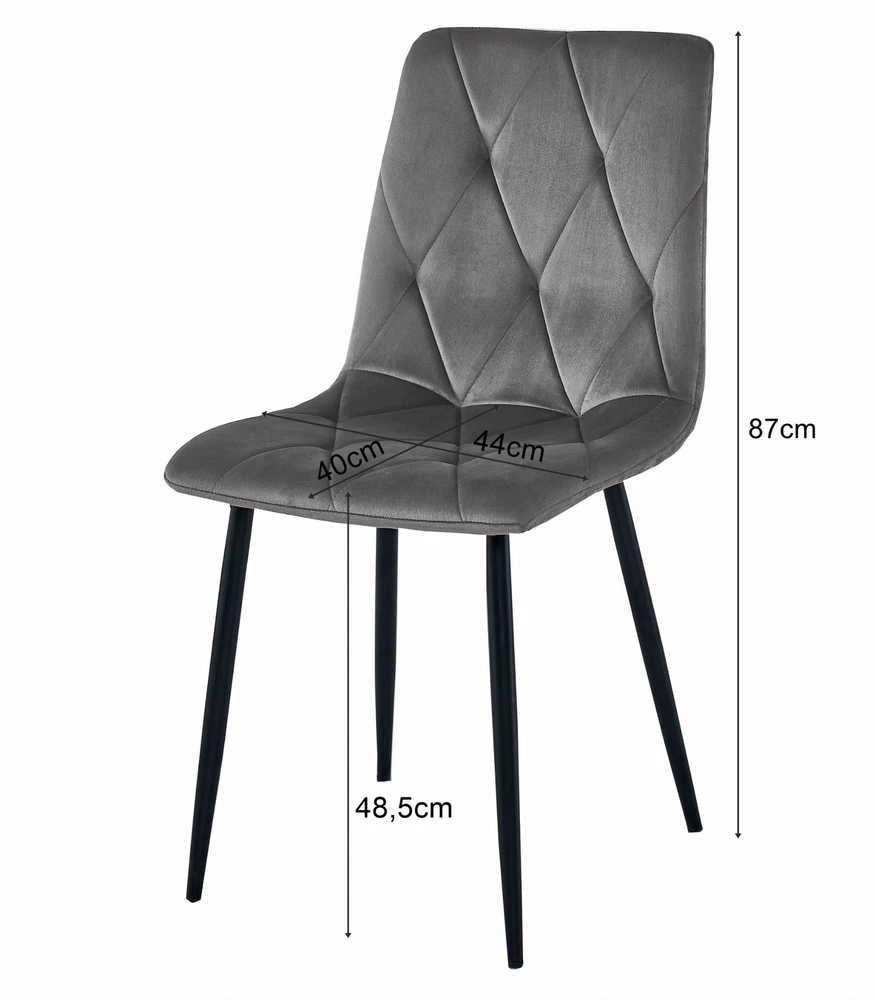 Valora Baldų komplektas su 4 kėdėmis, Craft ir juodos spalvos, 120 × 80 × 75 cm