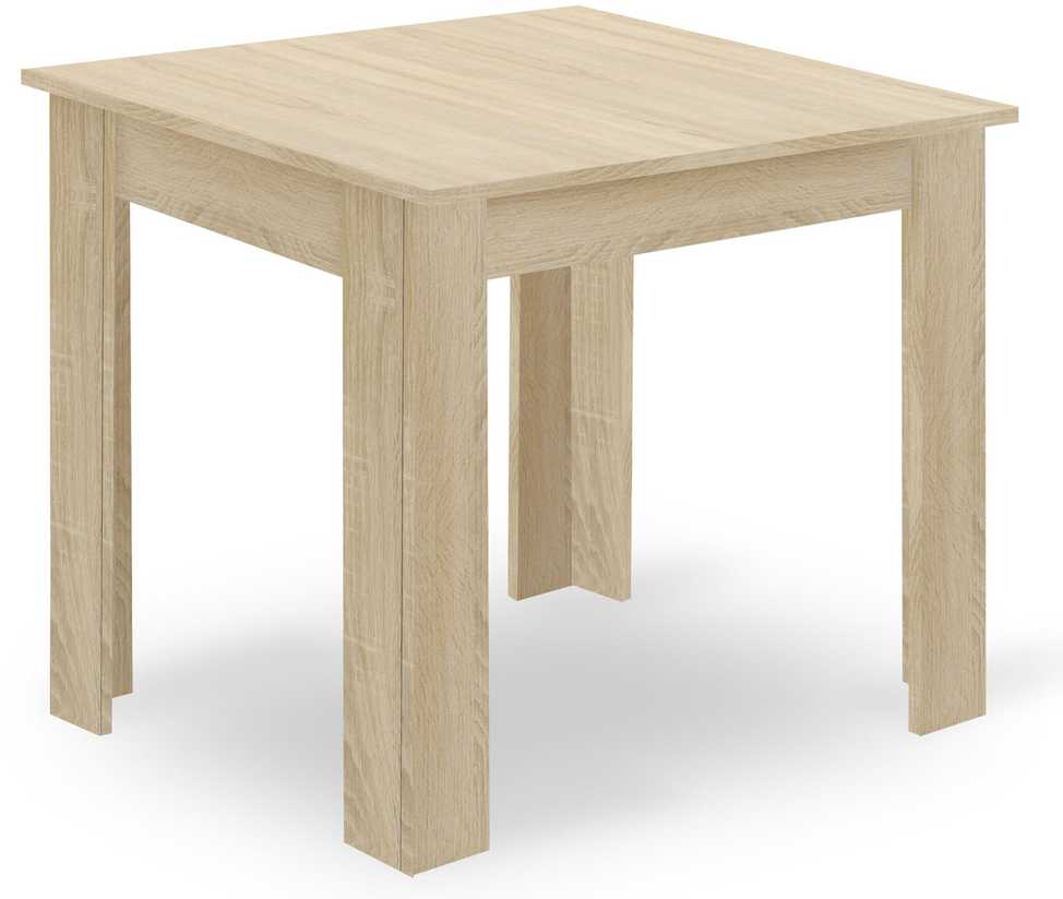 Lauko baldų komplektas Valora Baldų komplektas su 4 kėdėmis, ąžuolo sonomos ir juodos spalvos, 80 × 80 × 75 cm