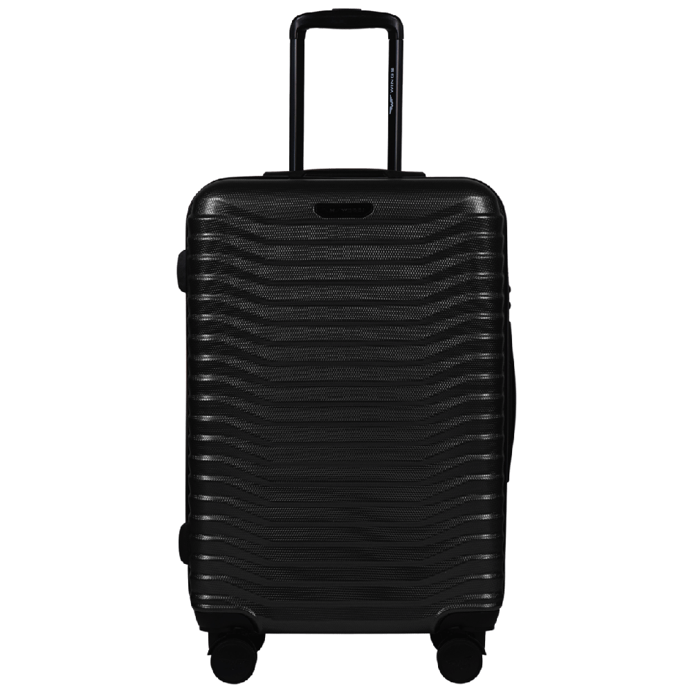 Vidutinio Dydžio Lagaminas Wings Pc Sea Eagle 24" Juodas, polikarbonatas, TSA spyna