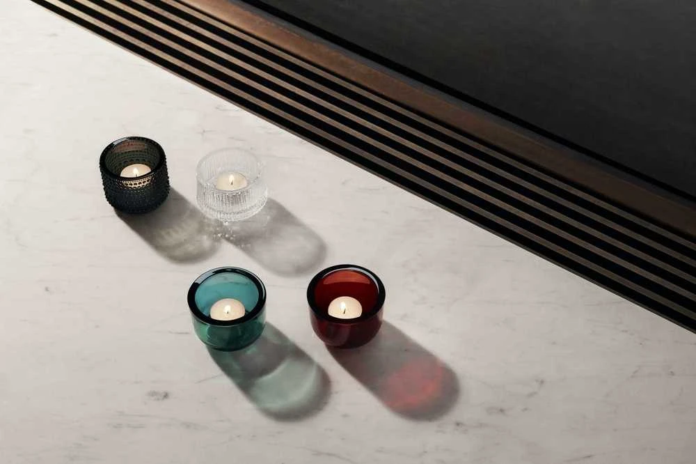 Iittala Valkea žvakidė 60mm spanguolių raudona