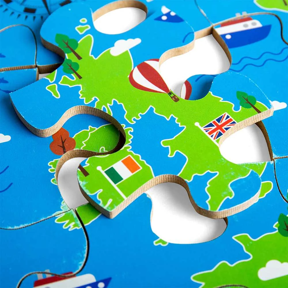 Big Jigs Bigjigs medinė dėlionė Europa