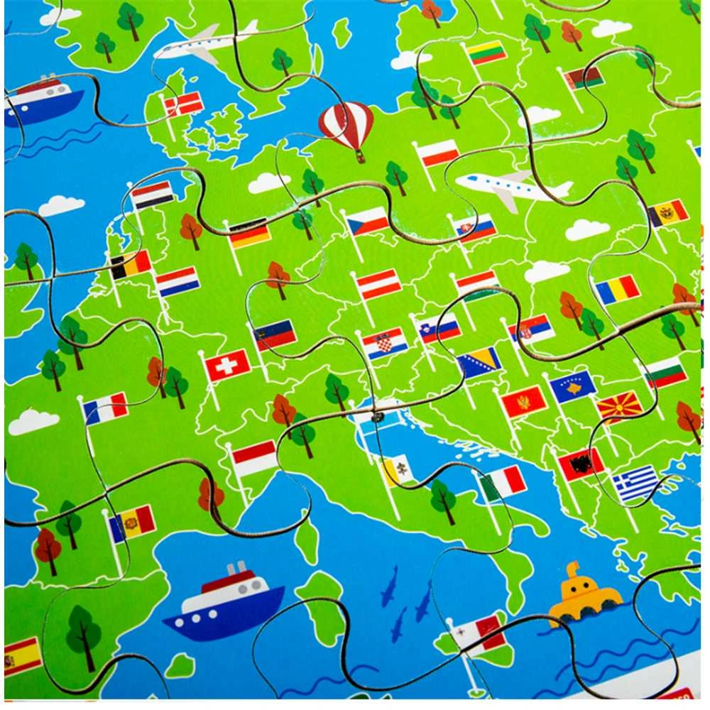 Big Jigs Bigjigs medinė dėlionė Europa