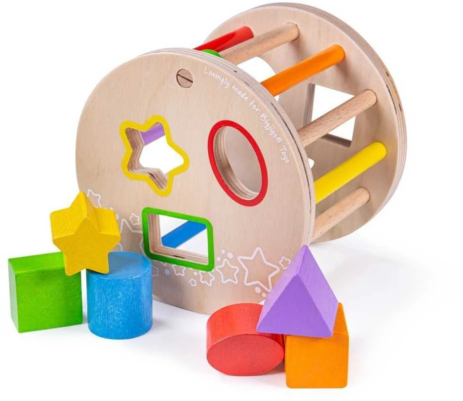 Dėlionė Big Jigs Bigjigs medinė formų rūšiuoklė (7 el.)