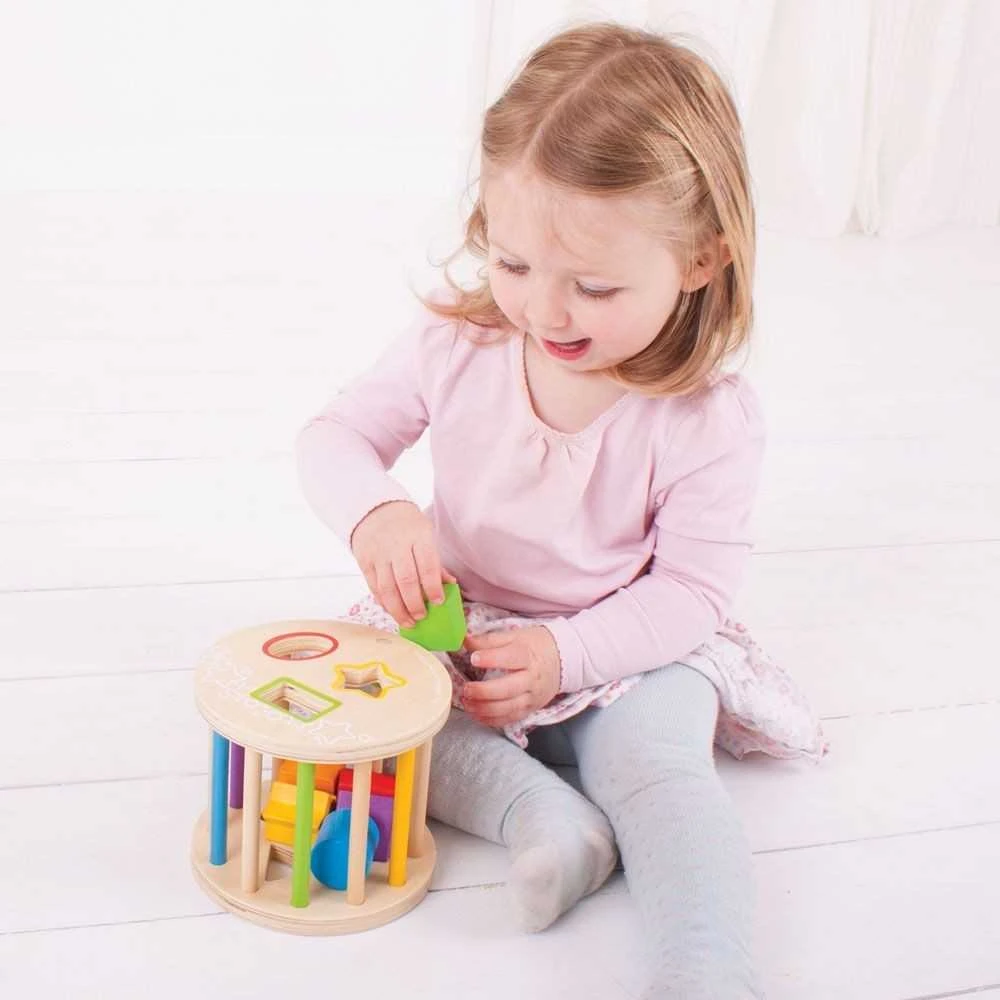 Dėlionė Big Jigs Bigjigs medinė formų rūšiuoklė (7 el.)