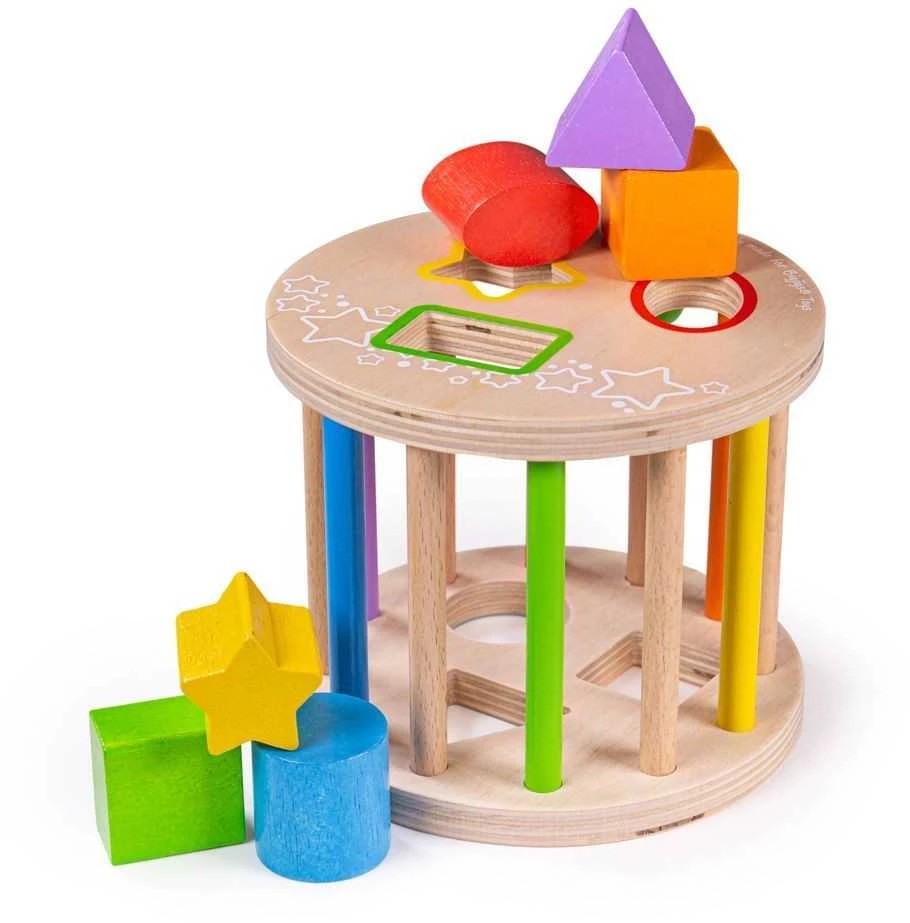 Dėlionė Big Jigs Bigjigs medinė formų rūšiuoklė (7 el.)