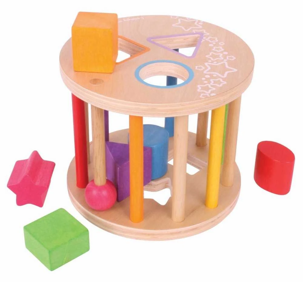 Dėlionė Big Jigs Bigjigs medinė formų rūšiuoklė (7 el.)