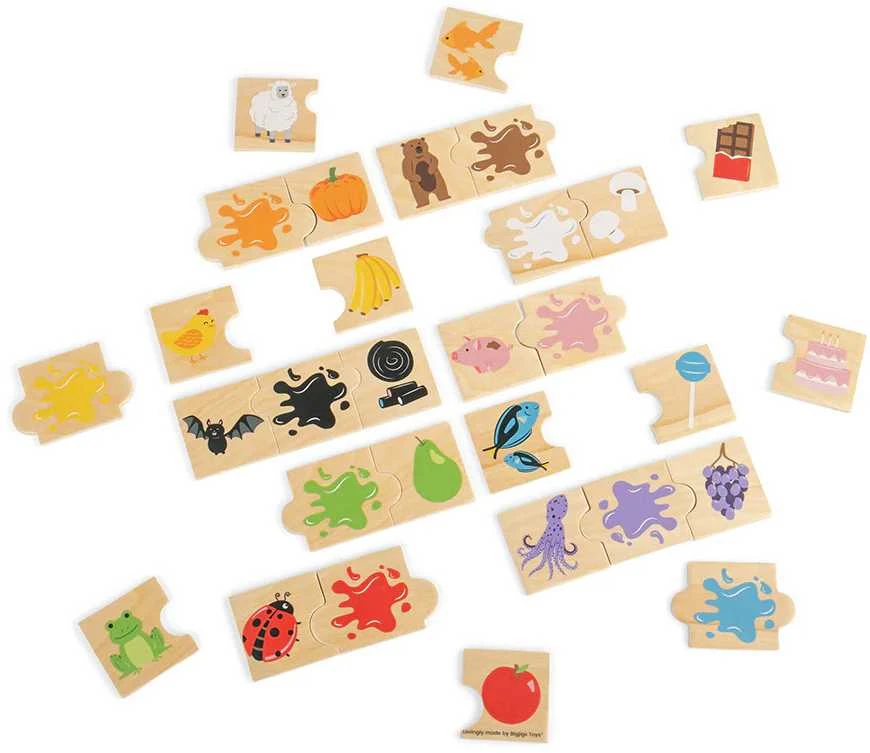 Big Jigs Bigjigs medinės dėlionės Spalvos (30 el.)