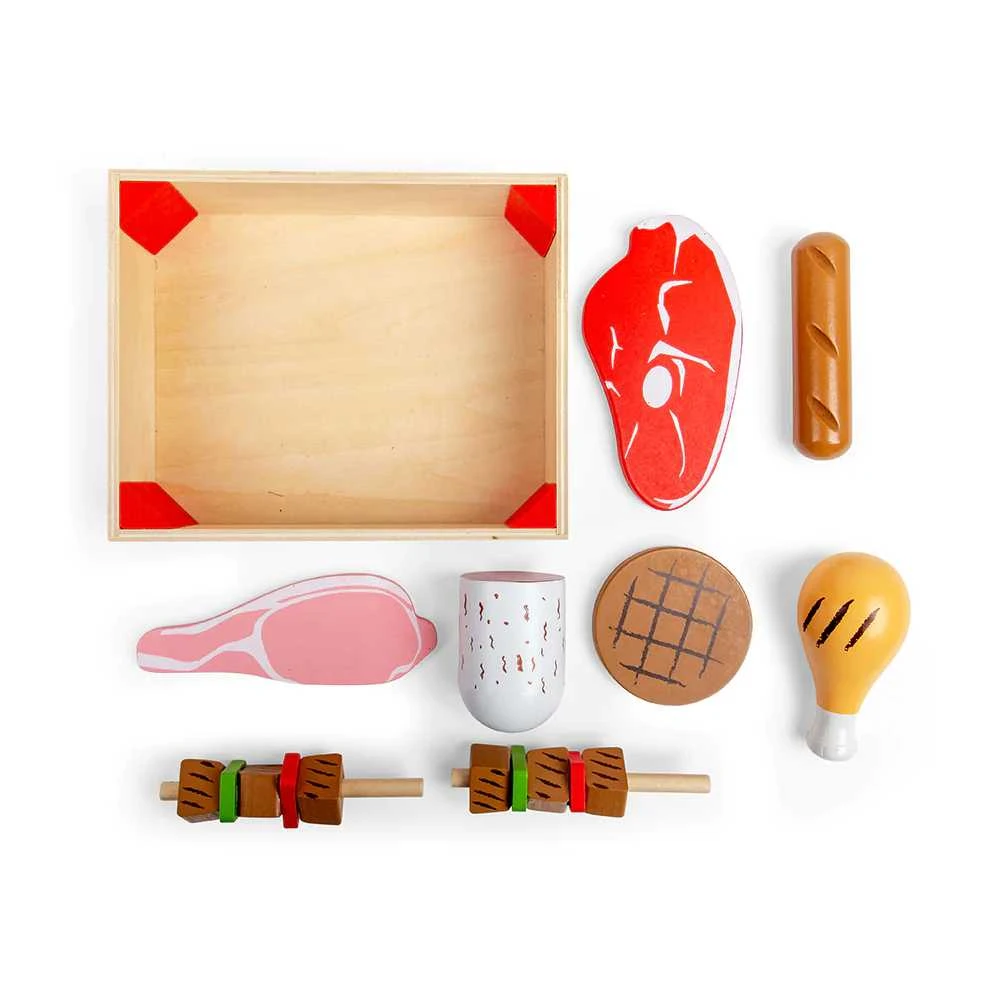 Big Jigs Bigjigs medinių mėsos produktų dėžutė (9 el.)