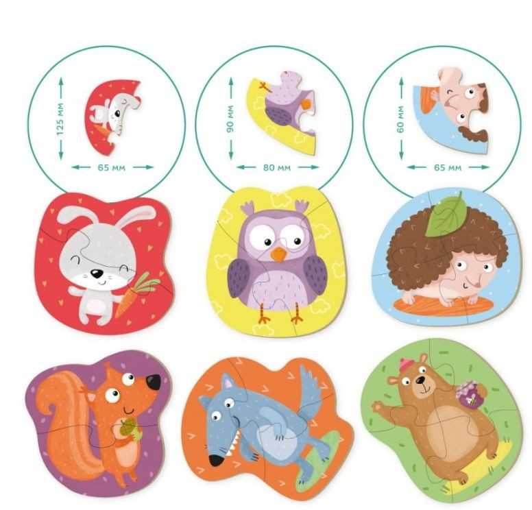 Dodo Dėlionė 18 vnt. - Miško gyvūnai