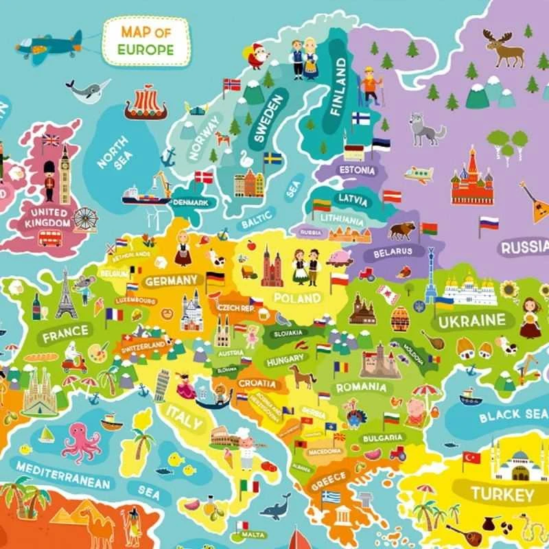 DODO dėlionė Europos žemėlapis, 100d., 300124