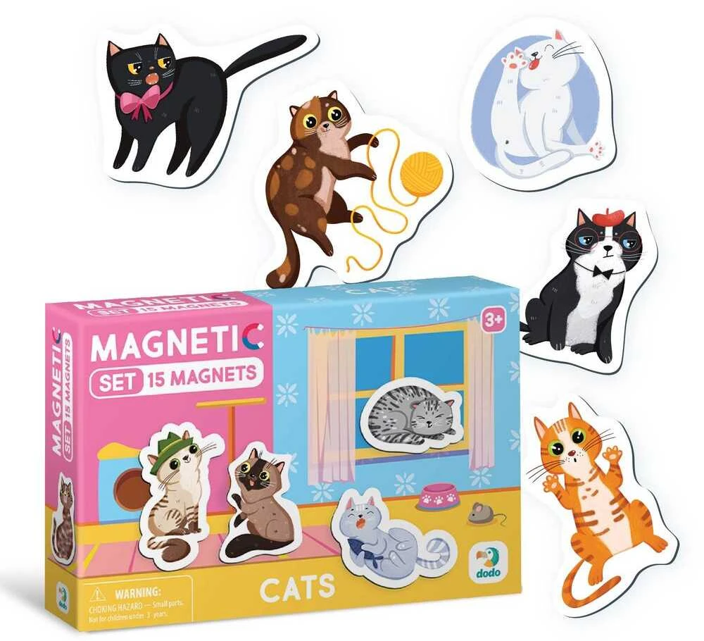 Dodo magnetukų rinkinys Kačiukai (15 el.)