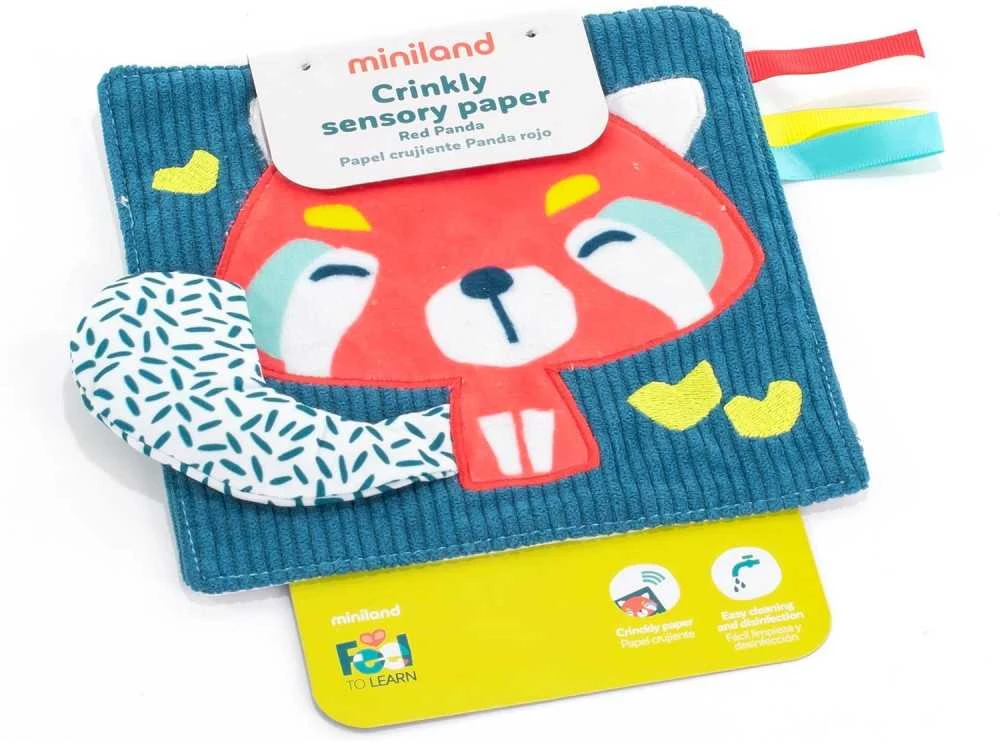 Miniland čežantis žaislas kūdikiams Raudonoji panda