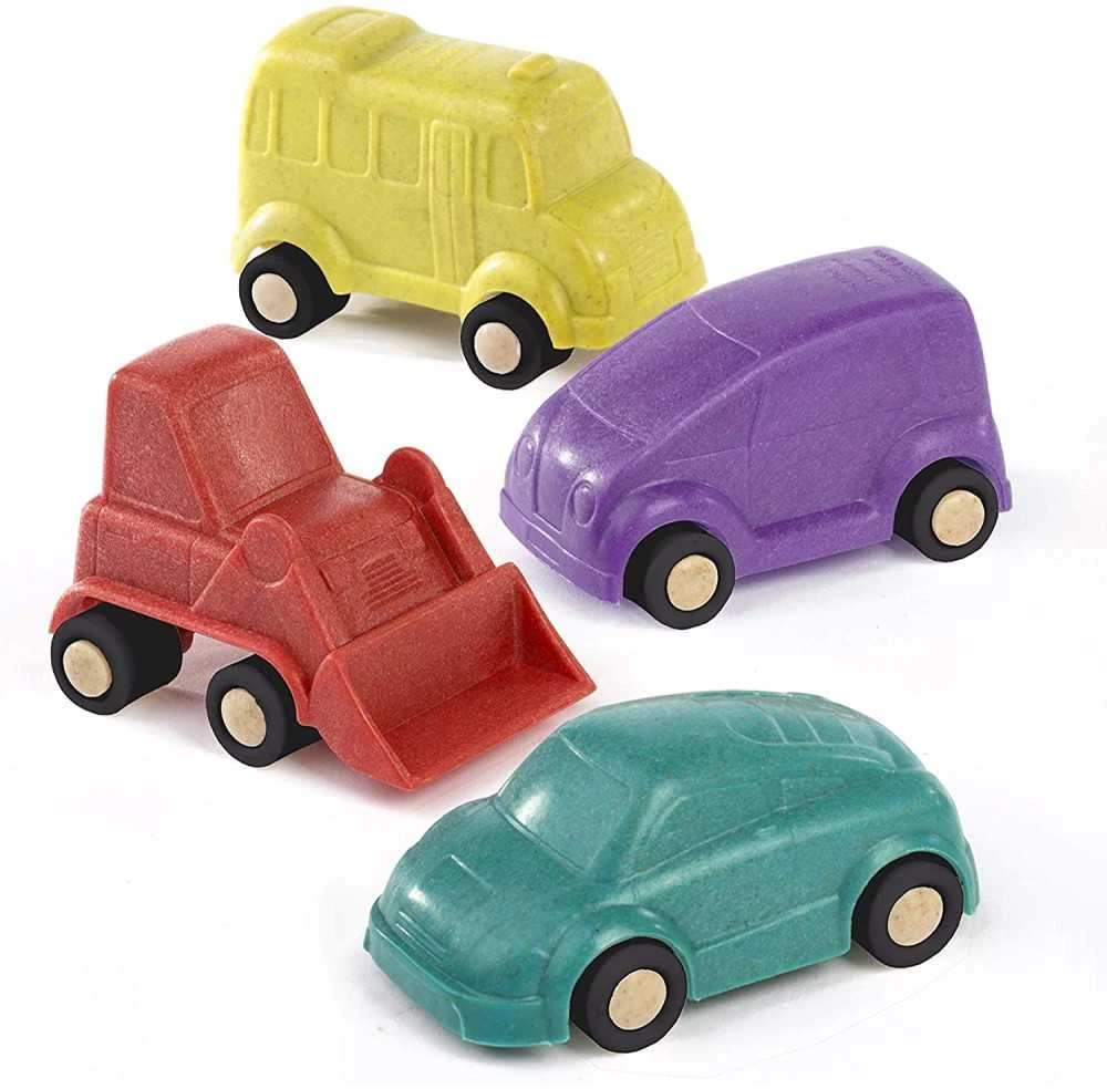 Miniland EKO mašinų rinkinys Minimobil (4 vnt., 9 cm)