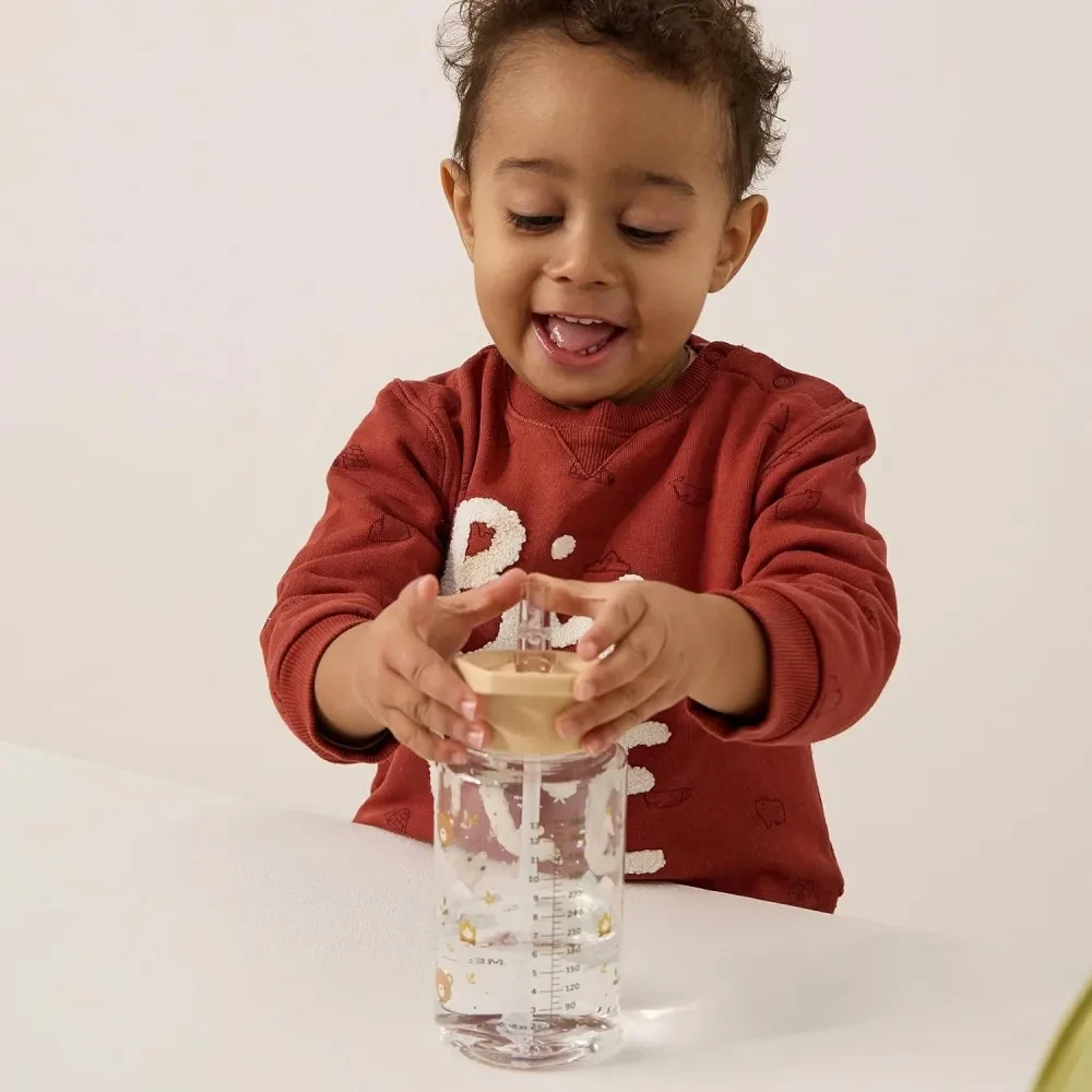 Miniland vaikiška gertuvė su šiaudeliu Kiddie Bottle Explorer, 450 ml