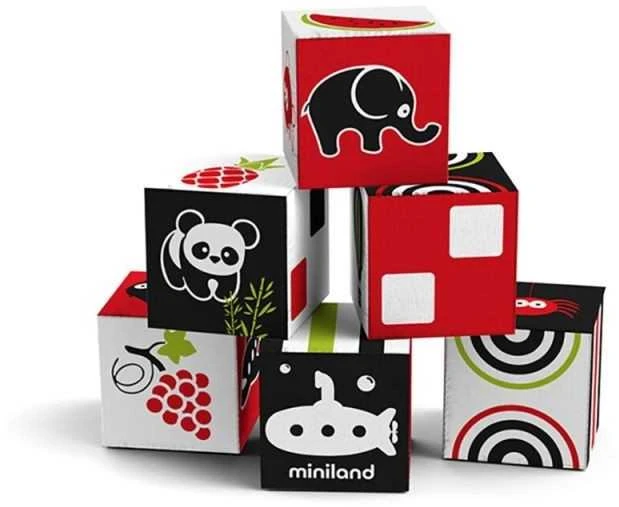 Miniland minkštos kaladėlės (6 vnt.)
