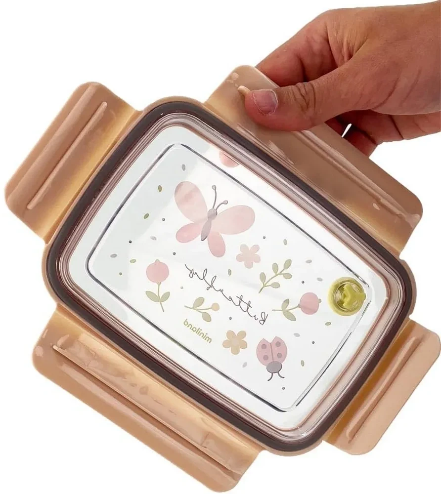 Miniland nerūdijančio plieno pietų dėžutė Butterfly