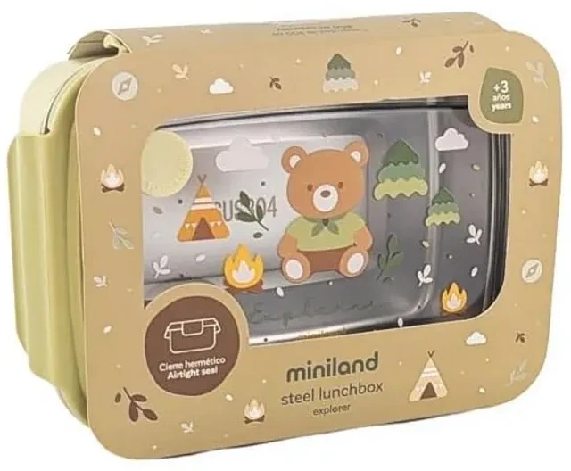 Miniland nerūdijančio plieno pietų dėžutė Explorer