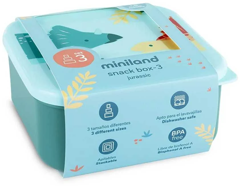 Miniland užkandžių dėžutės vaikams Dinozaurai