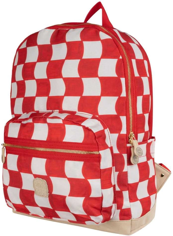Pick &amp; Pack mokyklinė kuprinė Raudoni langeliai, L