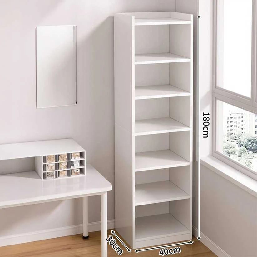 Rebiko Aukšta balta stovinti knygų spinta
