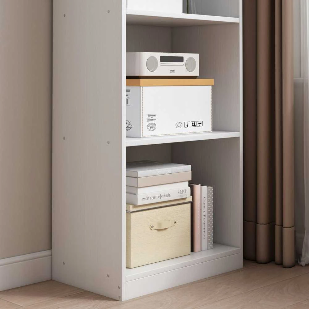Rebiko Balta stovinti knygų spinta su aukštomis lentynomis, modernus loft stilius, 182 cm