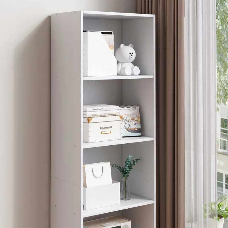 Rebiko Balta stovinti knygų spinta su aukštomis lentynomis, modernus loft stilius, 182 cm