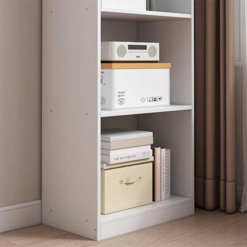 Rebiko Balta stovinti knygų spinta su aukštomis lentynomis, modernus loft stilius, 182 cm