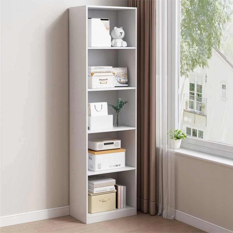 Rebiko Balta stovinti knygų spinta su aukštomis lentynomis, modernus loft stilius, 182 cm