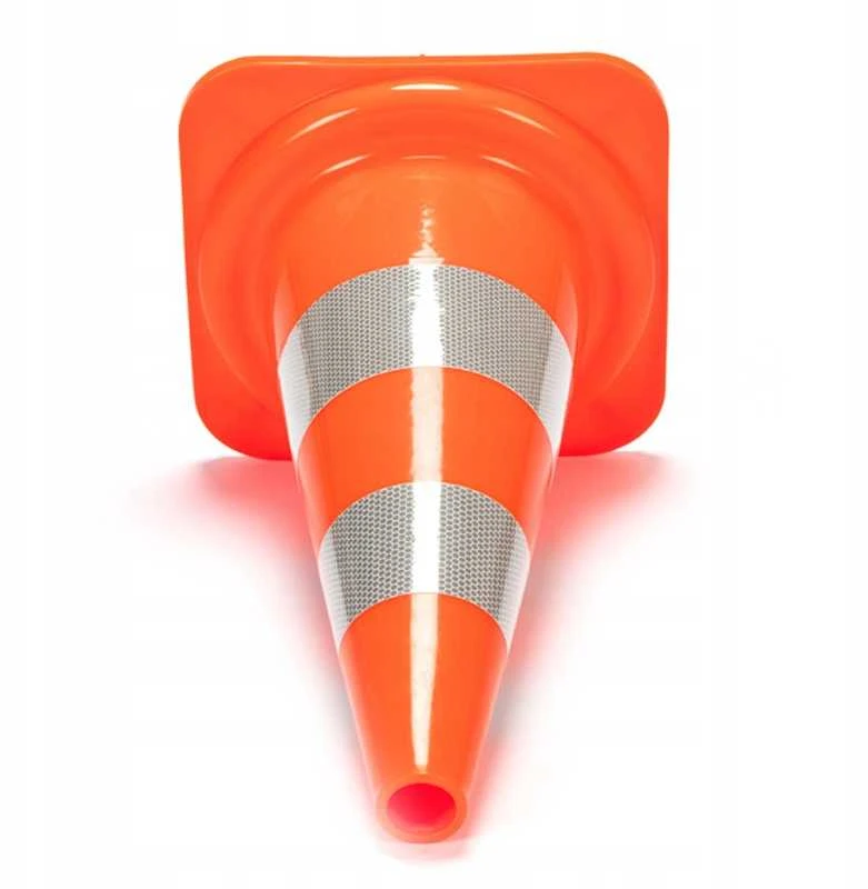 Rebiko Kelio kūgio atšvaitinis įspėjamasis stulpelis, minkštas, sunkus pvc, 50 cm