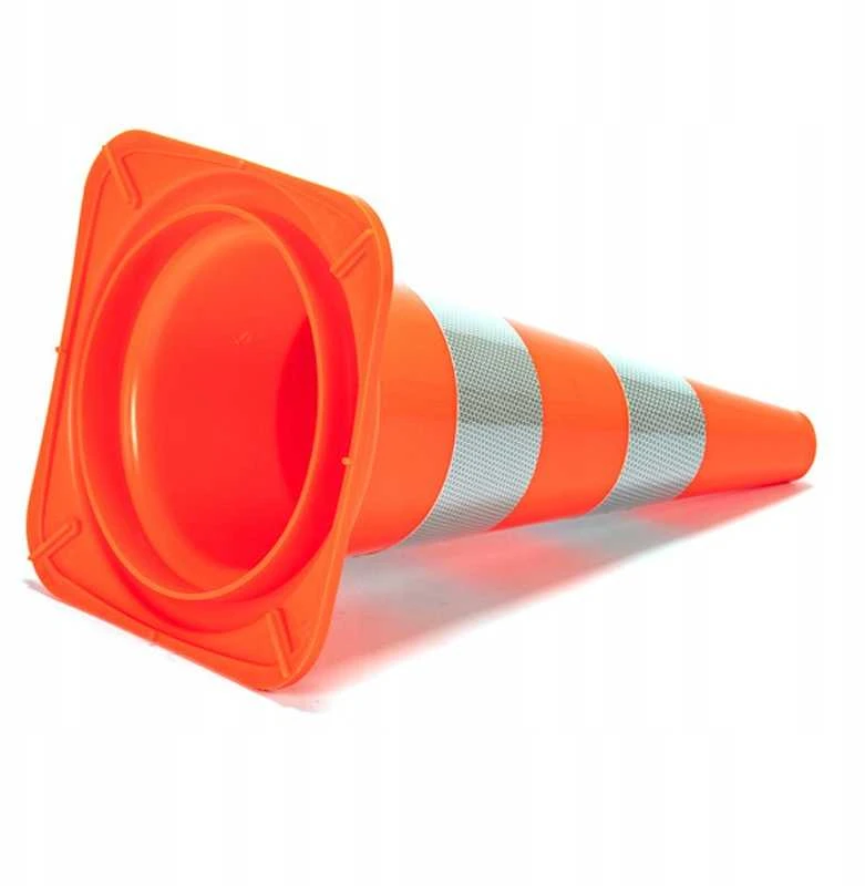 Rebiko Kelio kūgio atšvaitinis įspėjamasis stulpelis, minkštas, sunkus pvc, 50 cm