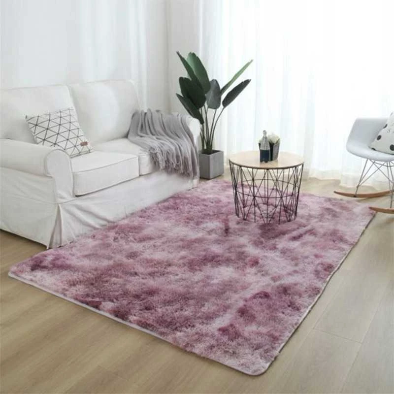 Rebiko Rožinis pliušinis minkštas šiurkštus triušio šiurkštus kilimas 120x170 cm storio xl