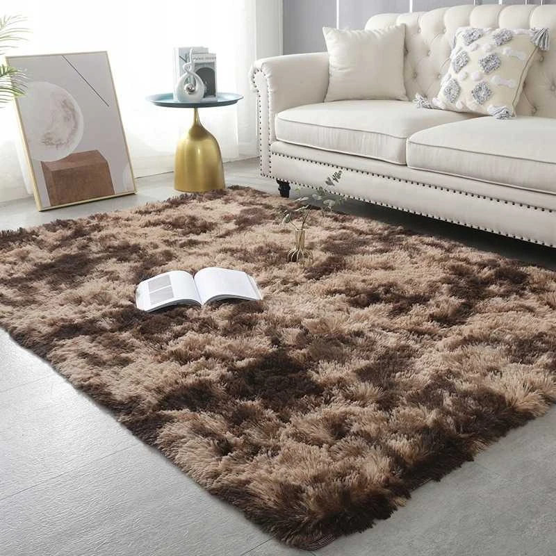 Rebiko Rudas pliušinis kilimas Minkštas triušio plaukuotas plaukuotas 100x150 cm xl storio