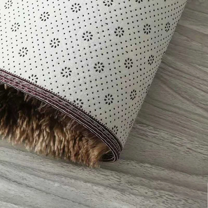 Rebiko Rudas pliušinis kilimas Minkštas triušio plaukuotas plaukuotas 100x150 cm xl storio
