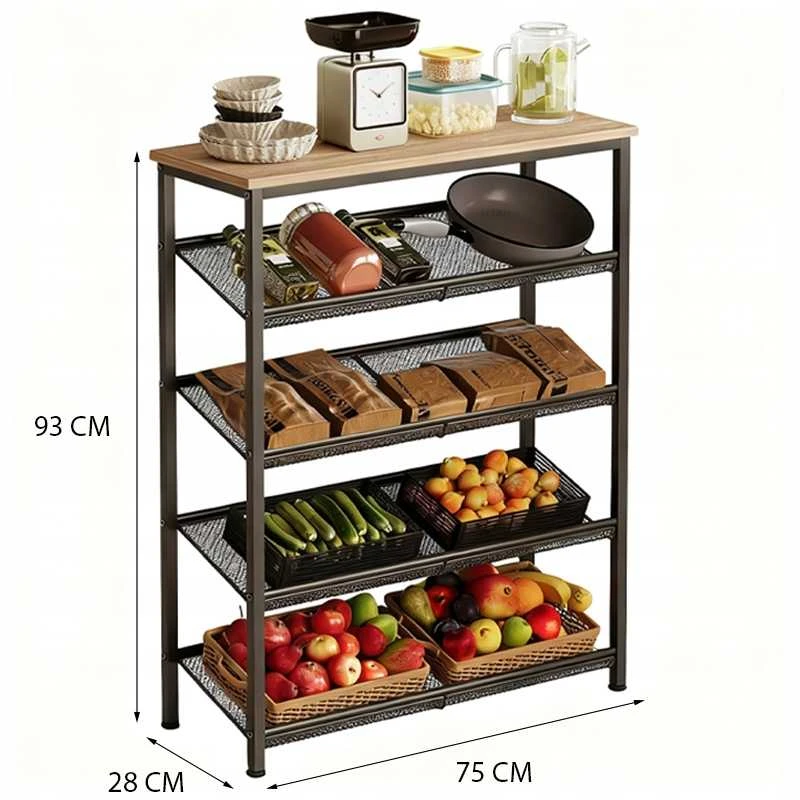 Rebiko Virtuvės spintelės lentyna, retro stiliaus lentyna, 75 cm