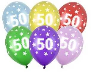 PartyDeco Balionai 50-as gimtadienis 30cm stiprūs