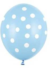 Party Deco Balionai stiprūs 30cm 6 vnt margi mėlyni