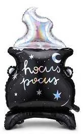 PartyDeco Balionas folinis helovinui "Katiliukas Hocus Pocus" 64.5&109.5 cm