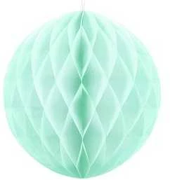 Party Deco Korėtas apvalus papuošimas 20cm 1 vnt melsvai žalsvas