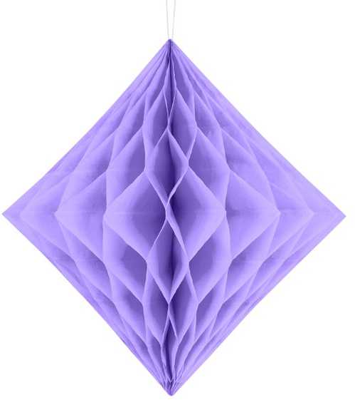 Party Deco Korėtas rombas 30cm 1 vnt violetinis