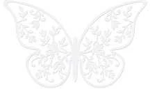 Party Deco Popierinė dekoracija "Drugelis" 4*6,5cm 10 vnt