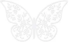 Party Deco Popierinė dekoracija "Drugelis" 8*5cm 10 vnt
