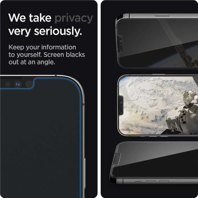 Apsauginis stiklas Spigen GLAS.TR „EZ FIT” 2-pack Apple iPhone 13 Pro Max Privacy