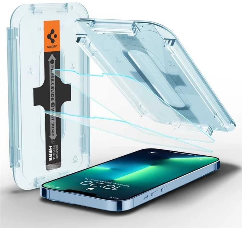 Apsauginis stiklas Spigen GLAS.TR „EZ FIT” 2-pack Apple iPhone 13 Pro Max Privacy