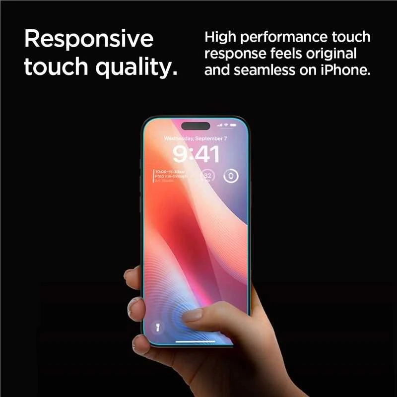 „Spigen Glas.tR EZ Fit Privacy“ dėklas Apple iPhone 16 Pro Max / 17 Pro Max – 2 vnt.