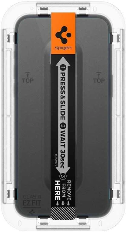 Spigen GLAS.TR EZ FIT Privacy – Apsauginis stiklas with privacy filter skirtas iPhone 15 Pro