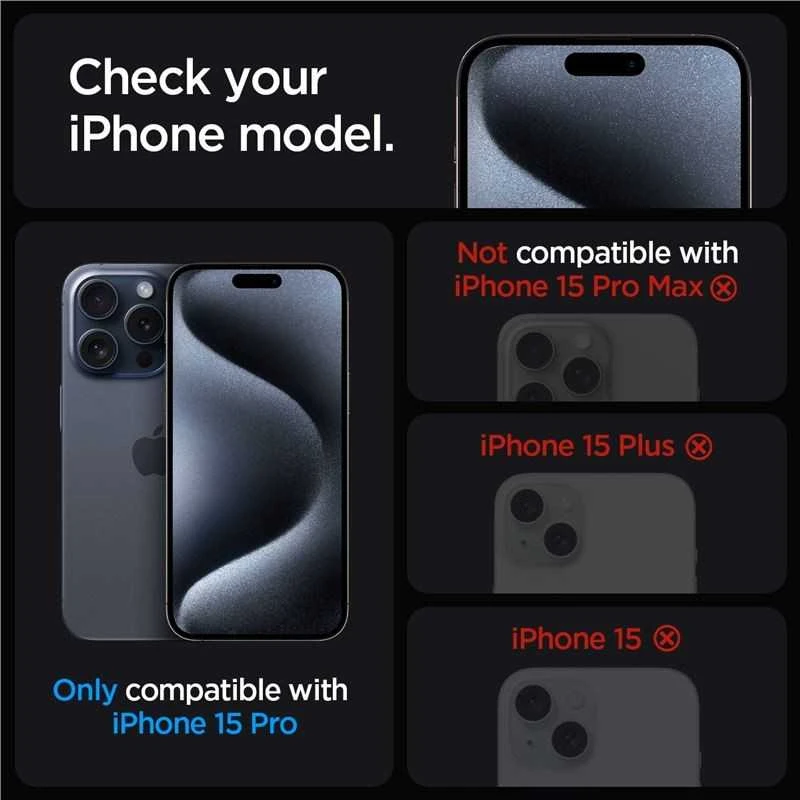 Spigen GLAS.TR EZ FIT Privacy – Apsauginis stiklas with privacy filter skirtas iPhone 15 Pro