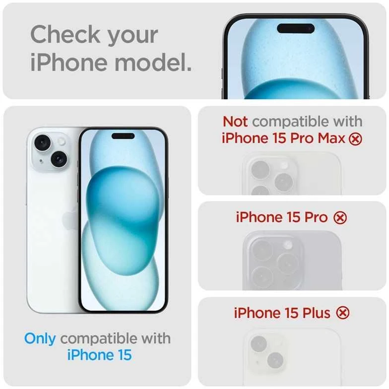 Apsauginis stiklas telefonui Apple iPhone 15 Spigen Glas.tr „EZ Fit” Privacy