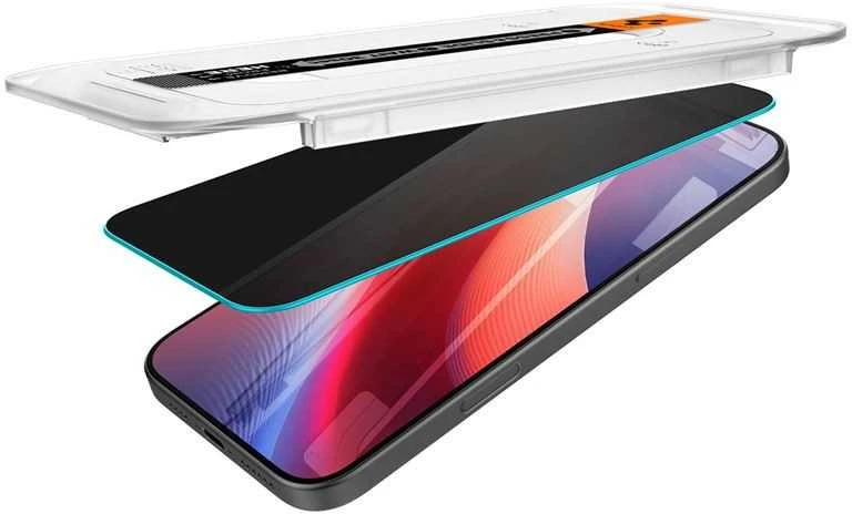 Apsauginis stiklas Spigen Glass tR EZ Fit HD (Privacy) 1 Pack, transparency - iPhone 16 Pro