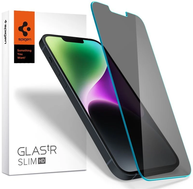 Apsauginis stiklas Spigen GLAS.TR SLIM Apple iPhone 13 / 13 Pro / 14 Privacy